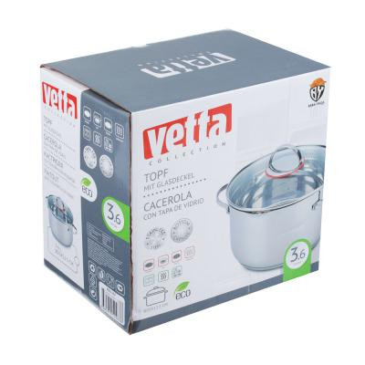 VETTA Бирмингем Кастрюля 20х12,5см, 3,6л, со стекл. крышкой, индукция