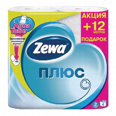 Туалетная бумага Zewa «Plus, 2-х слойная», 4 шт