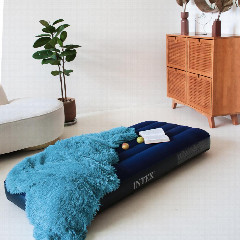 INTEX Кровать надувная Classic downy (Fiber tech) Cот, 76см x 1,91м x 25см, 64756