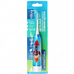 FORZA Зубная щетка электрическая детская, 18х2,6х2,6 см, 1АА, 2 цвета