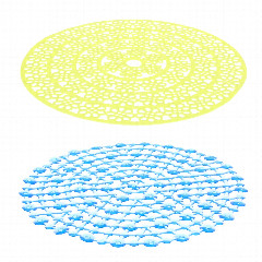 Коврик в раковину противоскользящий, ПВХ, d29см, "Паутинка"