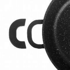 SATOSHI Лион Сотейник с крышкой 2,5л d24х7см, а/приг.покр.Мрамор, силик.протекторы ручек, индукция