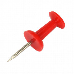 ClipStudio Кнопки-гвоздики цветные, 50шт в картонной коробке