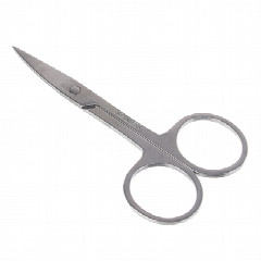 Ножницы маникюрные для ногтей, загнутый кончик, 8,8см, хром, металл
