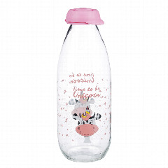 HEREVIN Милки Бутылка для молока 1000 мл, стекло, 3 цвета, 111708