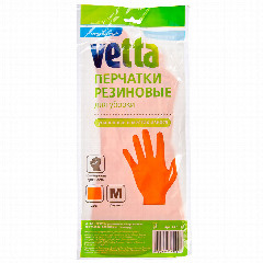 VETTA Перчатки резиновые спец. для уборки оранжевые M