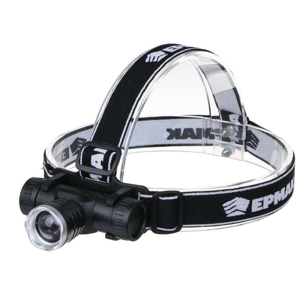 Фонарь налобный тм ЕРМАК, CREE XPE LED, 4 режима, 1200мАч, 8,3х3,8х7,3см, USB кабель, пластик