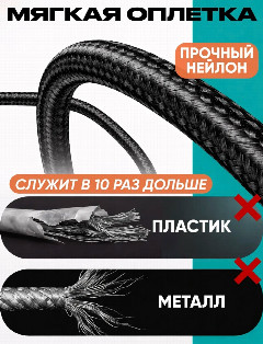 Кабель для телефона FaizFull FR170 Type-C-Type-C (1M, 60W) TPU