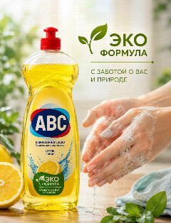 АВС д/мытья посуды 500мл. Лимон*6/24