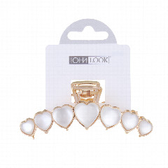 Краб для волос ЮНИLOOK, 7,5см, металл, пластик, 1 дизайн, ACS-93