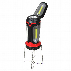 Фонарь светильник тм ЕРМАК, 1 LED, 3 COB, 800мАч, USB, 15х8.5х8.5см, 6 режимов, пластик