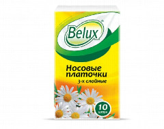 Платочки носовые Belux 3х-сл. 1шт *1/10