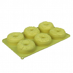 VETTA Форма силиконовая 6 ячеек, 27x16,5x3см "Пончики", 3 цвета