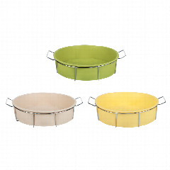 VETTA Форма силиконовая 25x6см, круглая на мет. подставке, 3 цвета, HS-305