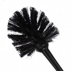 Ёрш для туалета "Tule" Full Black, без подставки, пластик, чёрный, щетина чёрная