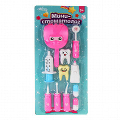 ИГРОЛЕНД Набор игровой профессии мини "Стоматолог", PP, ABS, 16х5х34,5см