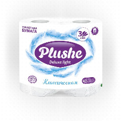 Туалетная бумага PLUSHE Классическая 3сл. 4 рулона