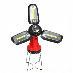 Фонарь светильник тм ЕРМАК, 1 LED, 3 COB, 800мАч, USB, 15х8.5х8.5см, 6 режимов, пластик
