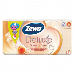 Туалетная бумага Zewa «Deluxe, 3-х.слойная, Персик», 8 шт