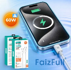 Кабель для телефона FaizFull FR118 C-C (1м 60w) 15-pro max