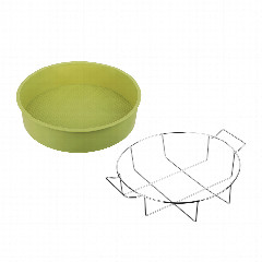 VETTA Форма силиконовая 25x6см, круглая на мет. подставке, 3 цвета, HS-305