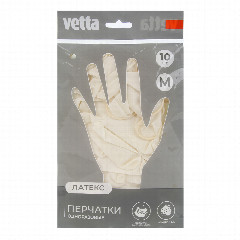 Набор перчаток, латекс, M, 10 шт, VETTA