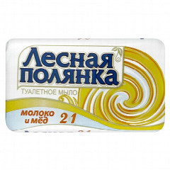 Туалетное мыло Лесная полянка «Молоко и мед, 2в1», 90 г
