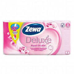 Туалетная бумага Zewa «Deluxe, орхидея», 8 шт