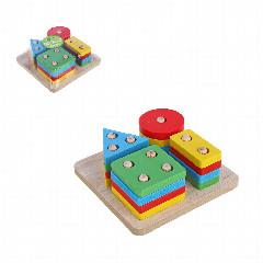 ИГРОЛЕНД Сортер -пирамидка, дерево, 11,8х11,8х4,5см
