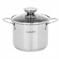 SATOSHI Мини Кастрюля 12х9,0см. 1,0 л. со стекл. крышкой, индукция