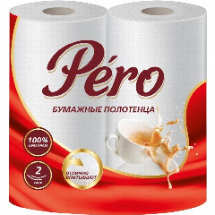 П.Б. Pero Tulip 2сл 2рул, белый цв. 1/12