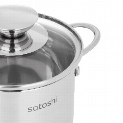 SATOSHI Мини Кастрюля 12х9,0см. 1,0 л. со стекл. крышкой, индукция