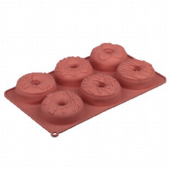 VETTA Форма силиконовая 6 ячеек, 27x16,5x3см "Пончики", 3 цвета
