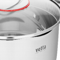 Кастрюля 4, 8 л VETTA Бирмингем, со стеклянной крышкой, индукция