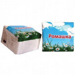 Салфетки бумажные Ромашка 1сл 70л (Белый цв.)