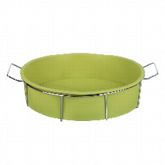 VETTA Форма силиконовая 25x6см, круглая на мет. подставке, 3 цвета, HS-305