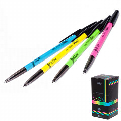 Ручка шарик "Hatber" NEON синяя 0,7мм, маслян.основа