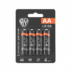 Батарейки AA BY (LR06) 4шт в блистере, щелочные 1.5V, высокой ёмкости