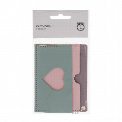 Кардхолдер с окном 3 отделения тм ЮL Sweet Heart, ПВХ, 10,5х7,5см, 4 цвета, С394-1Н