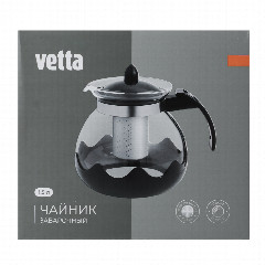 VETTA Классик Чайник заварочный 1,5л, стекло, нерж.сталь