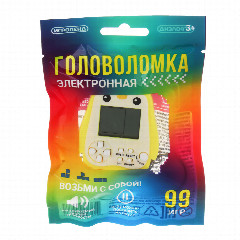 ИГРОЛЕНД Головоломка электронная, звук, 10х14,7см, ABS, 6 дизайнов