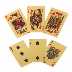 Карты пластиковые, золотые, "РОССИЯ", 5,7х8,7 см