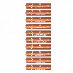 Батарейки AAA BY Promo (R03) 10шт в спайке, солевые 1.5В