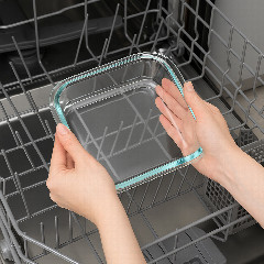 SATOSHI Форма для запекания жаропрочная квадратная, с ручками, стекло, 21,3x18,9x5см, 1,1л