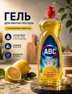 АВС д/мытья посуды 500мл. Лимон*6/24