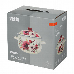 Кастрюля эмалированная VETTA Лаура, 22см, 3,6л, индукция